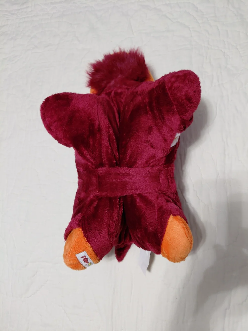 Virginia Tech HOKIE Mascot Plush Accent Pillow - Maroon and Orange